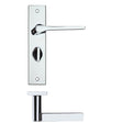 High quality image of the Rosso Maniglie - Draco Lever Bathroom (57mm c/c) On Backplate - 190x42mm - Polished Chrome | Sku. rm133cp | available to order from Trade Door Handles.