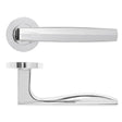 High quality image of the Rosso Maniglie - Apennine Lever On Round Rose, Polished Chrome Finish | Sku. rm140cp | available to order from Trade Door Handles.
