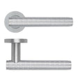 High quality image of the Rosso Maniglie - Favo Lever On Round Rose, Finish - Satin Chrome | Sku. rm170sc | available to order from Trade Door Handles.
