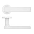 High quality image of the Rosso Maniglie - Frigo Lever On Round Rose, Powder Coated White Finish | Sku. rm180pcw | available to order from Trade Door Handles.
