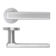 High quality image of the Rosso Maniglie - Frigo Lever On Round Rose, Finish - Satin Chrome | Sku. rm180sc | available to order from Trade Door Handles.