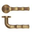 High quality image of the Rosso Maniglie - Vasco Lever On Round Rose, Antique Brass Finish | Sku. rm200ab | available to order from Trade Door Handles.