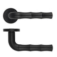 High quality image of the Rosso Maniglie - Vasco Lever On Round Rose, Oscuro Matt Black Finish | Sku. rm200omb | available to order from Trade Door Handles.