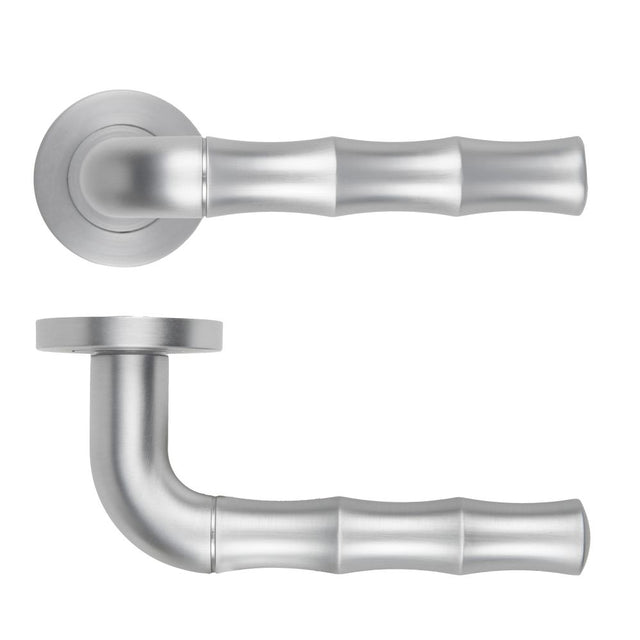 High quality image of the Rosso Maniglie - Vasco Lever On Round Rose, Finish - Satin Chrome | Sku. rm200sc | available to order from Trade Door Handles.