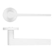 High quality image of the Rosso Maniglie - Gio Lever On Round Rose, Powder Coated White Finish | Sku. rm210pcw | available to order from Trade Door Handles.