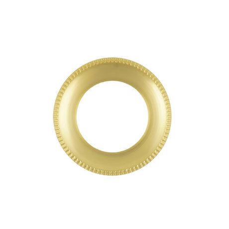 High quality image of the Rosso Maniglie - Spare Tempo Round Rose (Single) - Satin Brass | Sku. rmsr01-sb | available to order from Trade Door Handles.