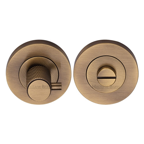 Heritage Brass Knurled Turn and Release with Peg Antique Brass Finish