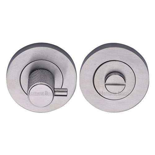 Heritage Brass Knurled Turn and Release with Peg Satin Chrome Finish