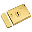 High quality image of Eurospec - Traditional Rim Deadlock - Polished Brass | Sku. rde8043pb | Trade Door Handles.