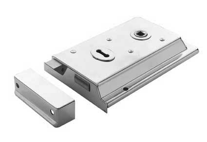 High quality image of Eurospec - Traditional Rim Deadlock - Polished Chrome | Sku. rse8064pc | Trade Door Handles.