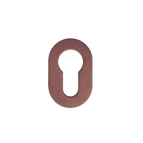 High quality image of the Rosso Tecnica - Euro Profile Escutcheons (Pair) - Rosso Mini - 50 x 32 x 3 - PVD Satin Bronze | Sku. RT001-MINI-PVDBZ | available to order from Trade Door Handles.