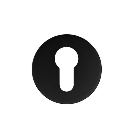 High quality image of the Rosso Tecnica - Euro Profile Escutcheon (Pair) - Rosso Slim - 4mm - PVD Black | Sku. RT001-SLIM-PVDBLK | available to order from Trade Door Handles.