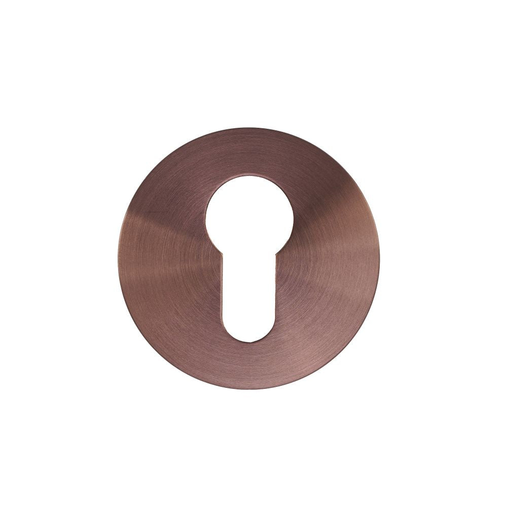 High quality image of the Rosso Tecnica - Euro Profile Escutcheon (Pair) - Rosso Slim - 4mm - PVD Satin Bronze | Sku. RT001-SLIM-PVDBZ | available to order from Trade Door Handles.