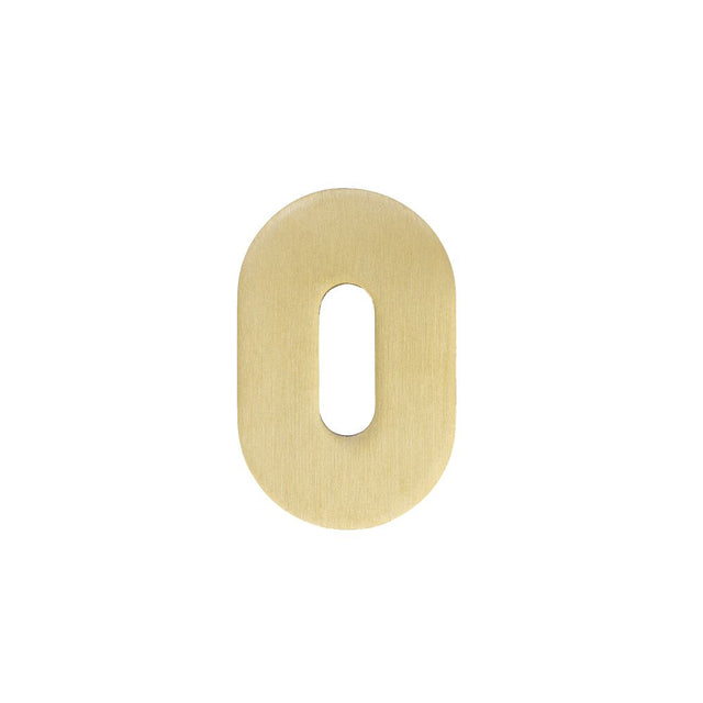 High quality image of the Rosso Tecnica - Standard Profile Escutcheons (Pair) - Rosso Mini - 50 x 32 x 3 - PVD Satin Brass | Sku. RT002-MINI-PVDSB | available to order from Trade Door Handles.