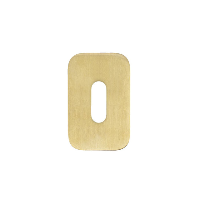 High quality image of the Rosso Tecnica - Standard Profile Escutcheons (Pair) - Rosso Mini Squircle - 50 x 32 x 3 - PVD Satin Brass | Sku. RT002-MINISQ-PVDSB | available to order from Trade Door Handles.