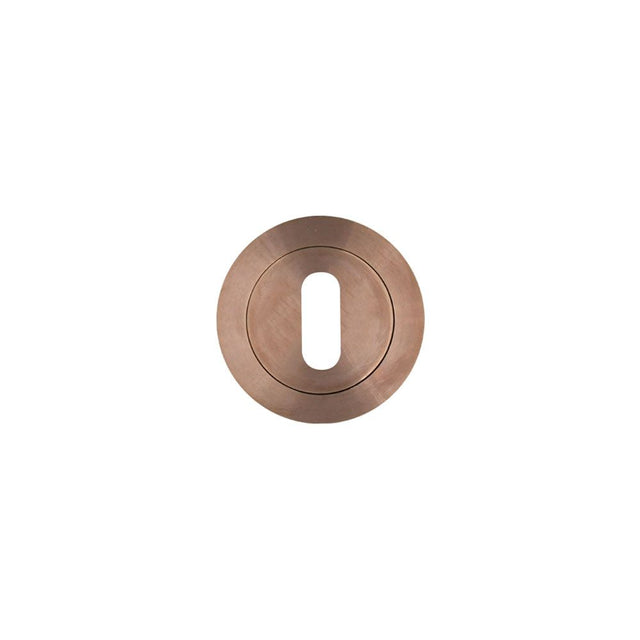 High quality image of the Rosso Tecnica - Standard Profile Escutcheon - Rosso - PVD Satin Bronze | Sku. rt002pvdbz | available to order from Trade Door Handles.