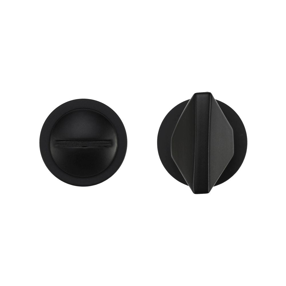 High quality image of the Rosso Tecnica - Turn and Release - Rosso Mini - Powder Coat Black | Sku. RT004-MINI-PCB | available to order from Trade Door Handles.