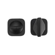 High quality image of the Rosso Tecnica - Turn and Release - Rosso Mini Squircle - Powder Coat Black | Sku. RT004-MINISQ-PCB | available to order from Trade Door Handles.