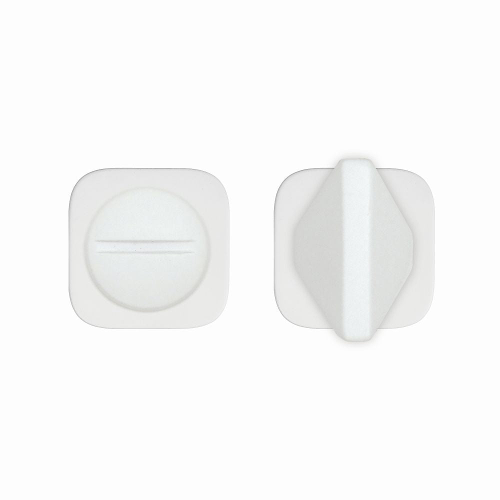 High quality image of the Rosso Tecnica - Turn and Release - Rosso Mini Squircle - Powder Coat White | Sku. RT004-MINISQ-PCW | available to order from Trade Door Handles.