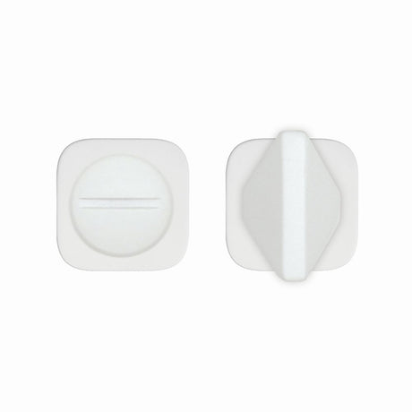 High quality image of the Rosso Tecnica - Turn and Release - Rosso Mini Squircle - Powder Coat White | Sku. RT004-MINISQ-PCW | available to order from Trade Door Handles.
