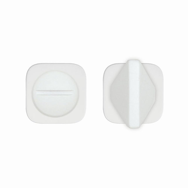 High quality image of the Rosso Tecnica - Turn and Release - Rosso Mini Squircle - Powder Coat White | Sku. RT004-MINISQ-PCW | available to order from Trade Door Handles.