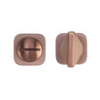 High quality image of the Rosso Tecnica - Turn and Release - Rosso Mini Squircle - PVD Satin Bronze | Sku. RT004-MINISQ-PVDBZ | available to order from Trade Door Handles.
