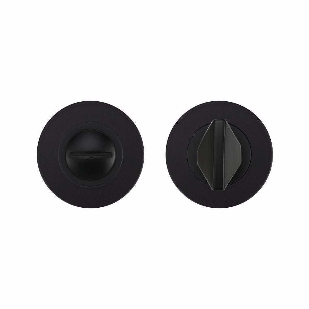 High quality image of the Rosso Tecnica - Turn and Release - Rosso Slim - Powder Coat Black | Sku. RT004-SLIM-PCB | available to order from Trade Door Handles.