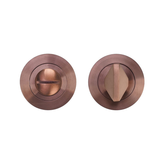 High quality image of the Rosso Tecnica - Turn and Release - Rosso Slim - PVD Satin Bronze | Sku. RT004-SLIM-PVDBZ | available to order from Trade Door Handles.