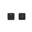 High quality image of the Rosso Tecnica - Turn & Indicator Release - Square Rose - Powder Coated Black | Sku. rt004i-s-pcb | available to order from Trade Door Handles.