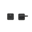 High quality image of the Rosso Tecnica - Accessible Turn & Indicator Release - Square Rose - Powder Coated Black | Sku. rt006i-s-pcb | available to order from Trade Door Handles.