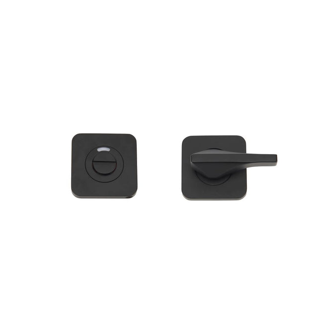 High quality image of the Rosso Tecnica - Accessible Turn & Indicator Release - Square Rose - Powder Coated Black | Sku. rt006i-s-pcb | available to order from Trade Door Handles.