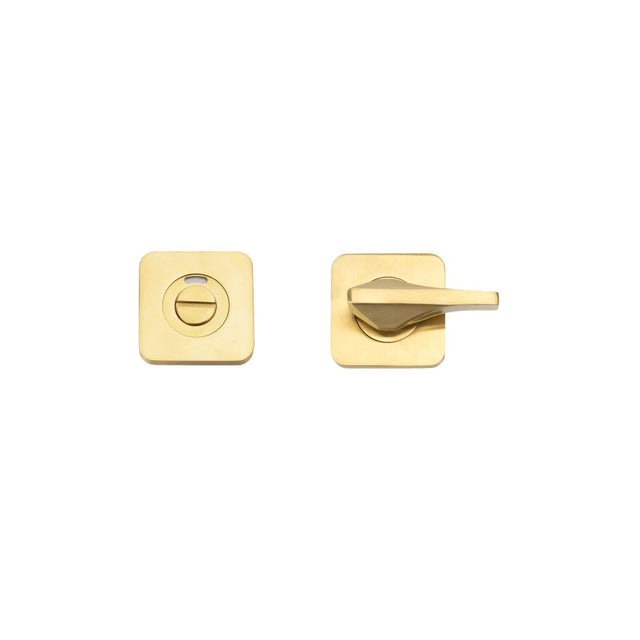 High quality image of the Rosso Tecnica - Accessible Turn & Indicator Release - Square Rose - PVD Satin Brass | Sku. rt006i-s-pvdsb | available to order from Trade Door Handles.