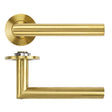 High quality image of the Rosso Tecnica - Lugano Lever on 4mm Round Slim Sprung Rose - PVD Satin Brass | Sku. RT010-SLIM-PVDSB | available to order from Trade Door Handles.