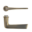 High quality image of the Rosso Tecnica - Como Lever on 32mm Round Mini Rose - Antique Brass | Sku. RT020-MINI-AB | available to order from Trade Door Handles.