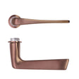 High quality image of the Rosso Tecnica - Como Lever on 32mm Round Mini Rose - PVD Satin Bronze | Sku. RT020-MINI-PVDBZ | available to order from Trade Door Handles.