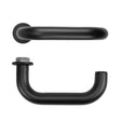 High quality image of the Rosso Tecnica - Maggiore Lever on 32mm Round Mini Rose - Powder Coat Black | Sku. RT030-MINI-PCB | available to order from Trade Door Handles.
