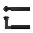 High quality image of the Rosso Tecnica - Garda Lever on 32mm Round Mini Rose - Powder Coat Black | Sku. RT050-MINI-PCB | available to order from Trade Door Handles.