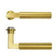 High quality image of the Rosso Tecnica - Garda Lever on 32mm Round Mini Rose - PVD Satin Brass | Sku. RT050-MINI-PVDSB | available to order from Trade Door Handles.