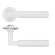 High quality image of the Rosso Tecnica - Garda Lever on 4mm Round Slim Sprung Rose - Powder Coat White | Sku. RT050-SLIM-PCW | available to order from Trade Door Handles.
