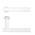 High quality image of the Rosso Tecnica - Orta Lever on 32mm Round Mini Rose - Powder Coat White | Sku. RT060-MINI-PCW | available to order from Trade Door Handles.