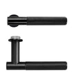 High quality image of the Rosso Tecnica - Orta Lever on 32mm Round Mini Rose PVD Black | Sku. RT060-MINI-PVDBLK | available to order from Trade Door Handles.