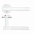 High quality image of the Rosso Tecnica - Orta Lever on 4mm Round Slim Sprung Rose - Powder Coat White | Sku. RT060-SLIM-PCW | available to order from Trade Door Handles.
