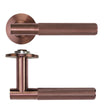 High quality image of the Rosso Tecnica - Orta Lever on 4mm Round Slim Sprung Rose - PVD Satin Bronze | Sku. RT060-SLIM-PVDBZ | available to order from Trade Door Handles.