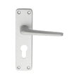 High quality image of Eurospec - Aluminium Lever on Euro Lock Backplate - Satin Anodised Aluminium | Sku. saa21y | Trade Door Handles.