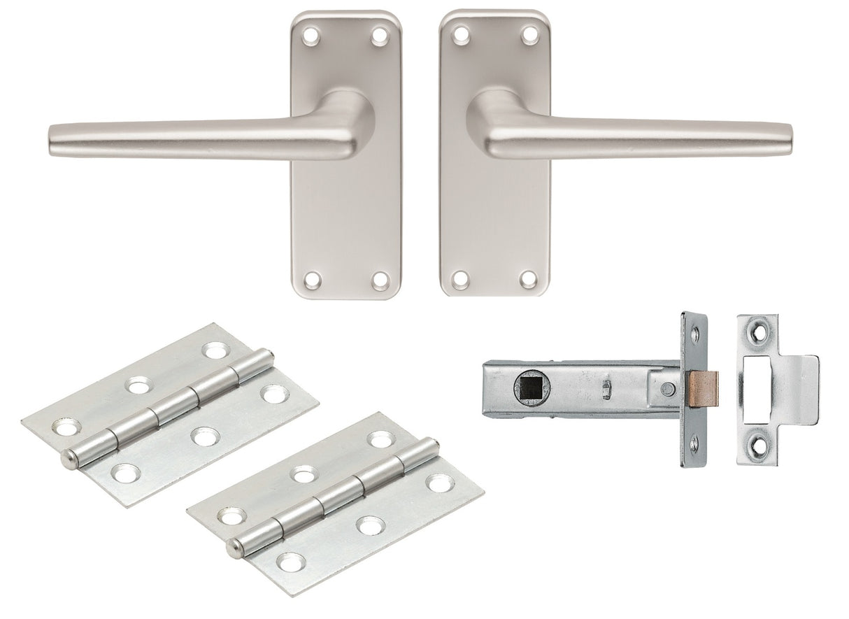 High quality image of Eurospec - Aluminium Lever Latch Door Pack | Sku. saa22-intb | Trade Door Handles.