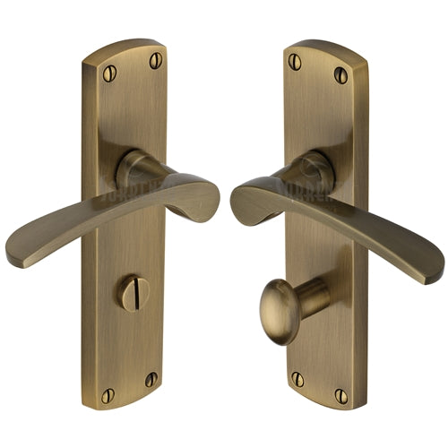 Sorrento Door Handle for Bathroom Luca Design Antique on Zinc Finish