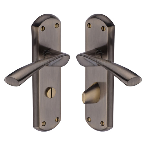 Sorrento Door Handle Bathroom Atlanta Design Antique on Zinc Finish