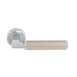 High quality image of Serozzetta - Cendio Lever on Rose - Polished Chrome / Satin Nickel | Sku. szr140cpsn | Trade Door Handles.