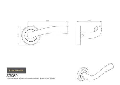 Serozzetta Door Furniture Polished Chrome / Round Rose Serozzetta - Cinquanta Lever on Rose Polished Chrome