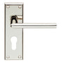 Serozzetta Door Furniture Polished Nickel / Lever On Backplate Serozzetta - dieci lever on face-fix backplate - euro 47.5mm - polished nickel